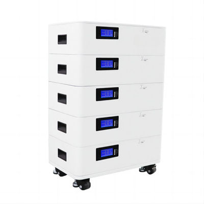 उच्च आउटपुट पावर स्टैक करने योग्य सौर पैनल इन्वर्टर 20.48KWH एलएफपी बैटरी सीई यूएल स्वीकृत के साथ घर के लिए