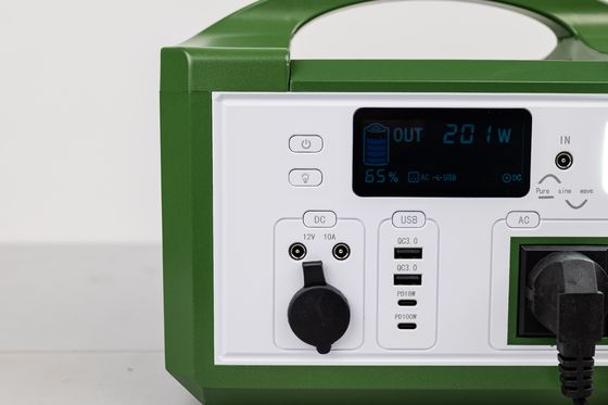 उच्च दक्षता AC 300W 220V आउटपुट पोर्टेबल सौर जनरेटर रिचार्जेबल LifePO4 बैटरी आउटडोर लंबी पैदल यात्रा के लिए