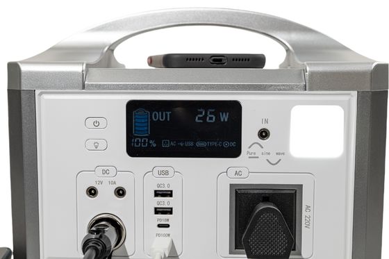 50HZ/60HZ AC आउटलेट फ्लैश फिश सोलर जनरेटर कार्यालय उपकरण के लिए सोलर पैनल चार्जिंग के साथ पोर्टेबल ऊर्जा भंडारण