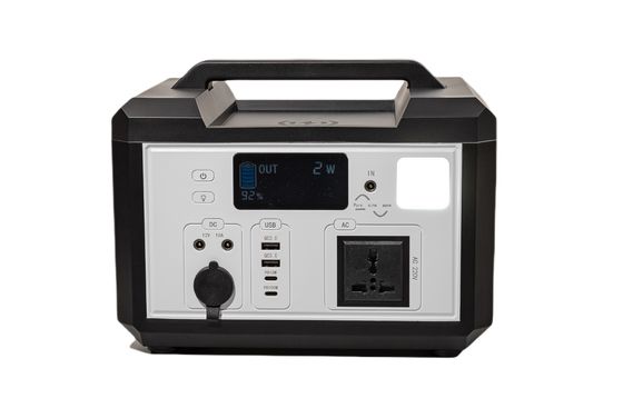 दीर्घायु 220V 50HZ एकल मार्ग इन्वर्टर आपातकालीन बिजली आपूर्ति के लिए एलईडी प्रकाश के साथ पोर्टेबल जनरेटर पावर स्टेशन
