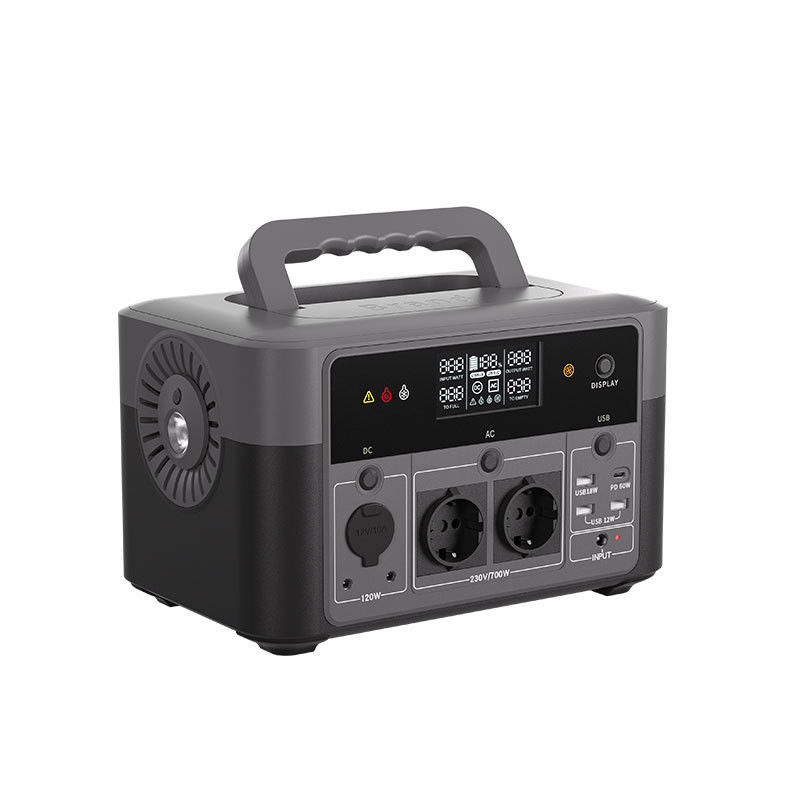कार जंप स्टार्टर के लिए ROHS AC 700W आउटडोर पोर्टेबल पावर स्टेशन