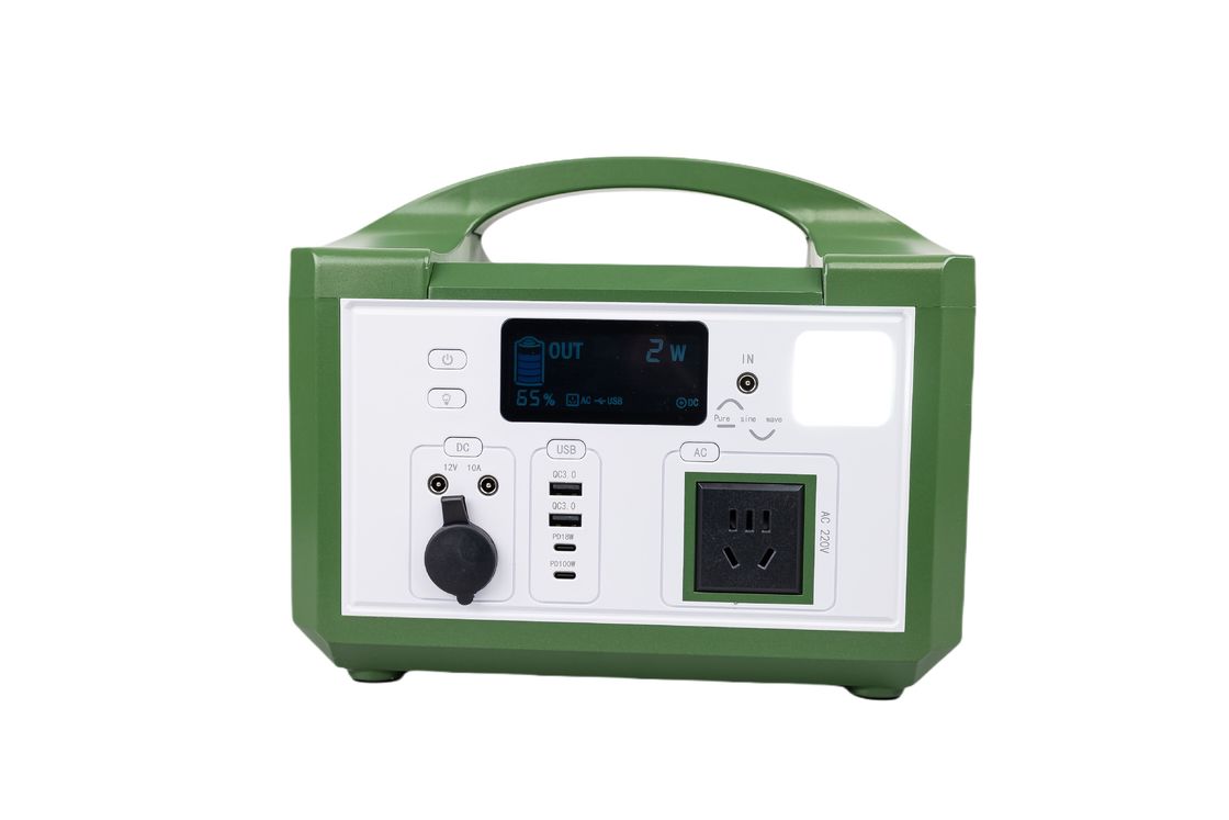 उच्च दक्षता AC 300W 220V आउटपुट पोर्टेबल सौर जनरेटर रिचार्जेबल LifePO4 बैटरी आउटडोर लंबी पैदल यात्रा के लिए